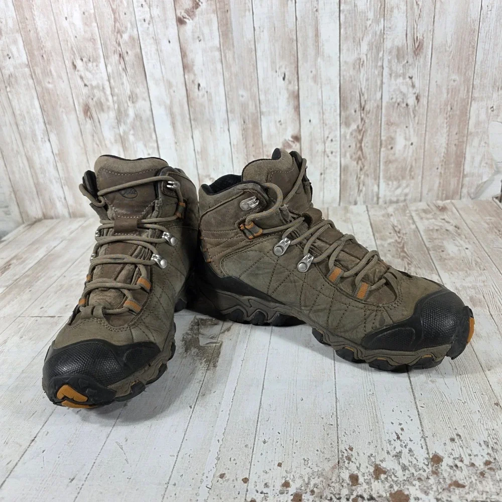Oboz Bridger Mid B-DRY Waterproof Hiking Boots Mens 8 Brown GW22101SU0421M